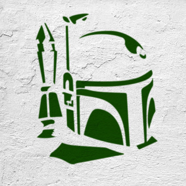 Stencil Star Wars n. 4 - Stencil di Boba Fett riutilizzabile per pittura