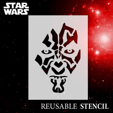 Star Wars stencil n.8 - Darth Maul Reusable movie villain stencil. Dark side stencil for painting