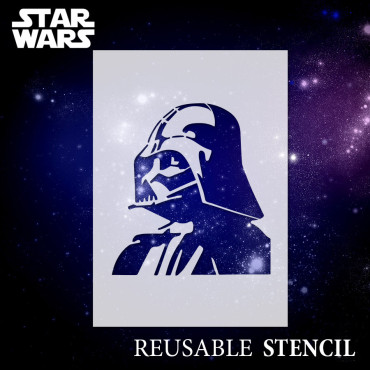 Star Wars stencil n.11 - Darth Vader Reusable movie villain stencil. Dark side stencil for painting