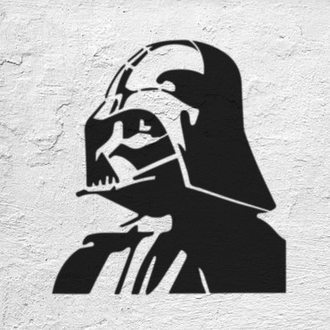 Star Wars stencil n.11 - Darth Vader Reusable movie villain stencil. Dark side stencil for painting