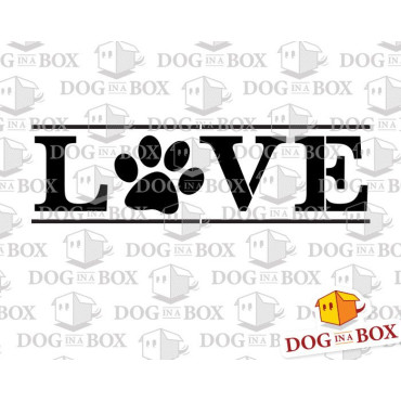Love pawprint stencil - Reusable dog lovers stencil for wood signs, walls or fabrics.