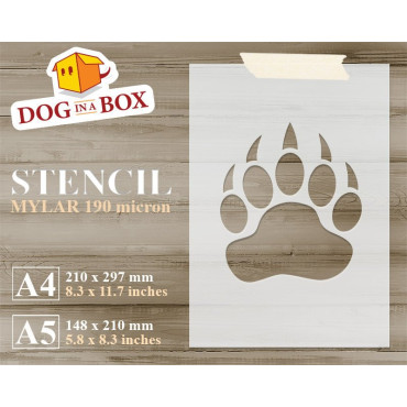 Stencil orso pawprint -...