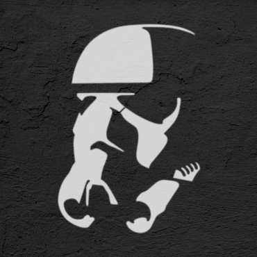 Star Wars stencil n.23 - Trooper stencil. Sci-Fi reusable movie stencil for painting on walls