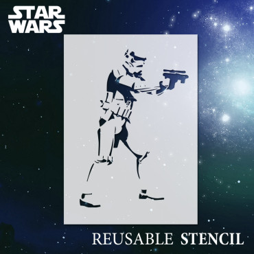 Star Wars stencil n.24 - Stormtrooper stencil. Sci-Fi reusable movie stencil for painting
