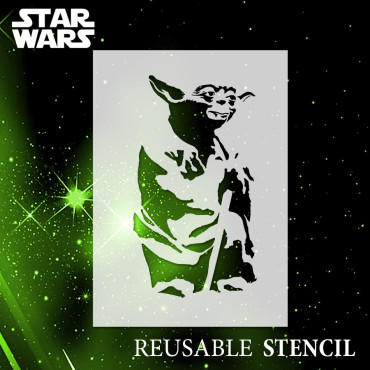 Star Wars stencil n.30 - Yoda stencils for fabrics, walls and wood painting