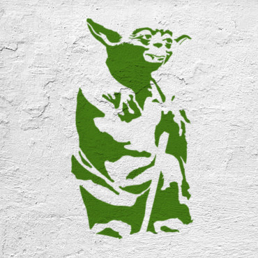 Star Wars stencil n.30 - Yoda stencils for fabrics, walls and wood painting