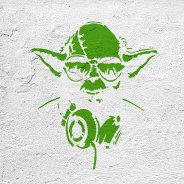 Star Wars stencil n.32 - Yoda stencils for fabrics, walls and wood painting