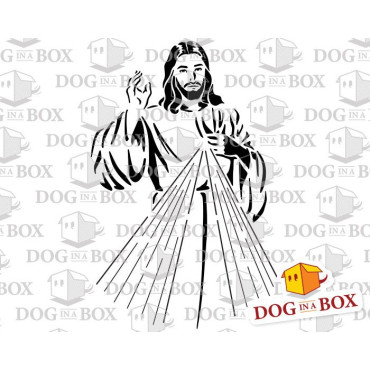 Divine Mercy stencil - Reusable Jesus stencil for churches, wood signs, wall decor and catechis