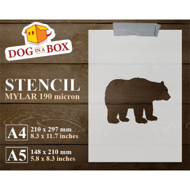 Bear stencil n.1 - Reusable bear stencil for wood signs, walls or fabrics.