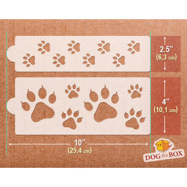 Pochoir chat empreintes de gâteaux ou pochoirs bordures murales n.1 - Lot de 2 pochoirs réutilisables pour décorer gâteaux ou mu
