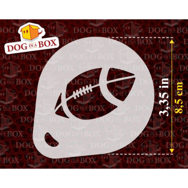 Stencil Football Americano (set di 3) - Stencil per decorazioni in cacao in polvere cappuccino e caffè - Stencil faceprinting