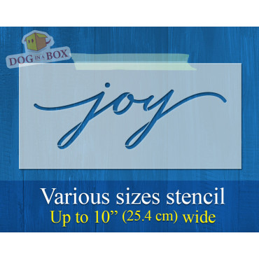 Joy stencil - Reusable stencil for home decor. Motivational words stencil for wall painting