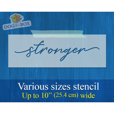 Stronger stencil - Reusable stencil for home decor. Motivational words stencil for wall painting