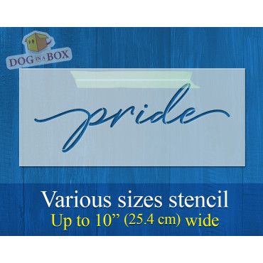 Pride stencil - Reusable stencil for home decor. Motivational words stencil for wall painting