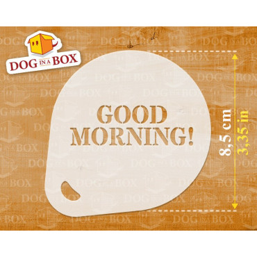 Good Morning stencils (set of 3) Cappuccino and Coffee cocoa powder decor stencil - Face Painting stencils