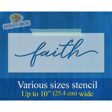 Faith stencil - Reusable stencil for home decor. Motivational words stencil for wall painting