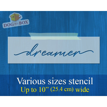 Dreamer stencil - Reusable stencil for home decor. Motivational words stencil for wall painting