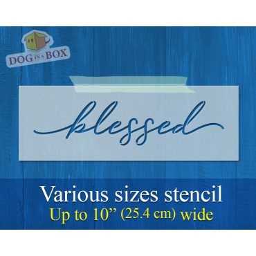 Blessed stencil - Reusable stencil for home decor. Motivational words stencil for wall painting