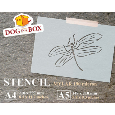 Fossil Dragonfly stencil -...