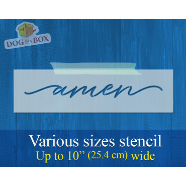 Amen stencil - Reusable stencil for home decor. Motivational words stencil for wall painting