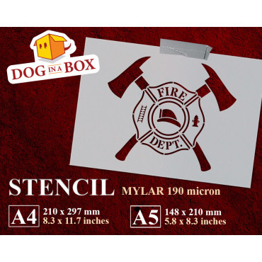 Pochoir emblème pompiers n...