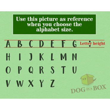 Alphabet-Schablone Nr. 15 - Großbuchstaben-Schablone. Schriftschablone für Holzschilder, Hochzeitsschablonen oder benutzerdefini