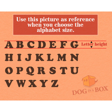 Alphabet stencil n.16 - Uppercase letters stencil. Font stencil for wood signs, wedding stencils or custom words.