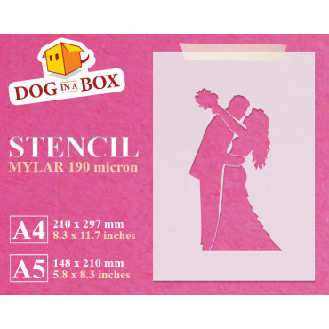 Wedding couple stencil -...