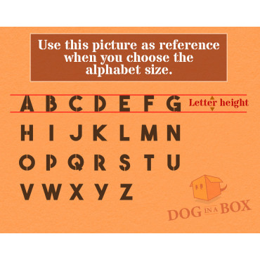 Alphabet stencil n.17 - Uppercase letters stencil. Font stencil for wood signs, wedding stencils or custom words.