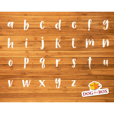 Alphabet stencil n.15 - Lowercase letters stencil. Font stencil for wood signs, wedding stencils