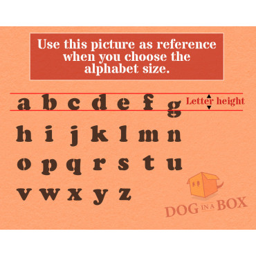 Alphabet stencil n.16 - Lowercase letters stencil. Font stencil for wood signs, wedding stencils or custom words.