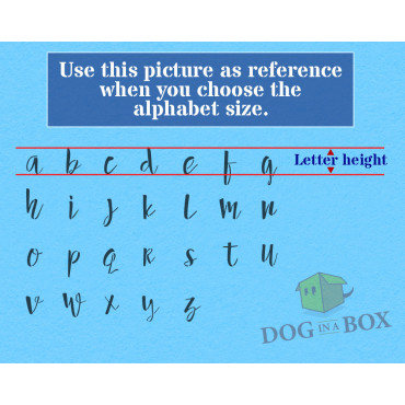 Alphabet-Schablone Nr. 18 - Schablone für Kleinbuchstaben. Schriftschablone für Holzschilder, Hochzeitsschablonen oder benutzerd