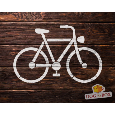 Bicycle stencil n.2 - Reusable bike stencil. Man bicycle for wall signs