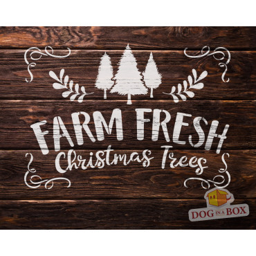 Farm Fresh Christmas Trees stencil n.3 - Reusable farm stencil for wood signs, fabrics, bags, sacks and walls