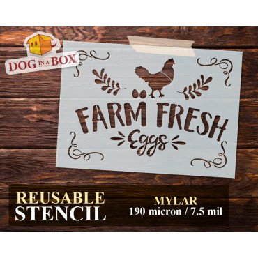 Stencil Farm Fresh Eggs n.3...