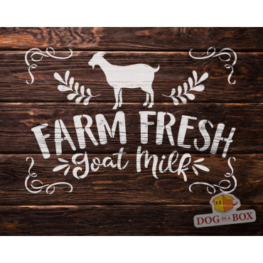Farm Fresh Goat Milk stencil n.2 - Reusable farm stencil for wood signs, fabrics, bags, sacks and walls