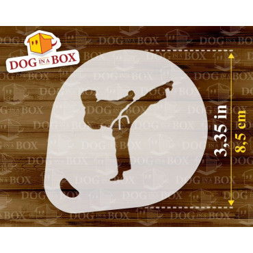 Karate- und Kung-Fu-SchablonenCoffee-, Cappuccino- oder Face-Painting-Schablonen