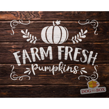 Farm Fresh Pumpkins stencil n.2 - Reusable farm stencil for wood signs, fabrics, bags, sacks and walls