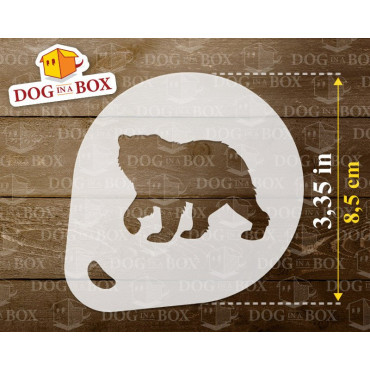 Bear stencils (set of 3) Cappuccino and Coffee cocoa powder decor stencil - Face Painting stencils