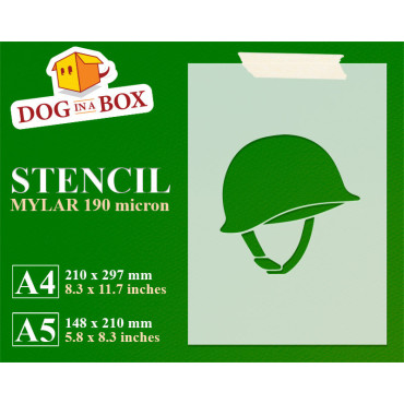 Stencil elmetto soldato -...