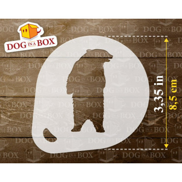 Bear stencils (set of 3) Cappuccino and Coffee cocoa powder decor stencil - Face Painting stencils