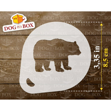 Bear stencils (set of 3) Cappuccino and Coffee cocoa powder decor stencil - Face Painting stencils