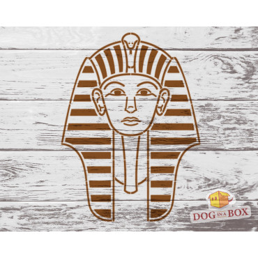 Tutankhamun stencil n.1 - Reusable Egyptian stencil, Tutankhamen stencil for wood signs and walls
