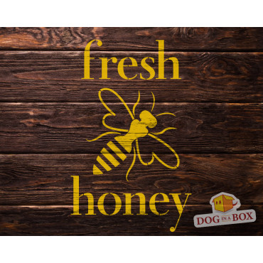Fresh Honey stencil n.1 - Reusable Bee stencil for wood signs, walls or honeycombs