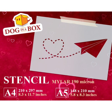 Paper plane stencil - Reusable wedding stencil for wood sings, invitations, wedding cake decor or wall painting