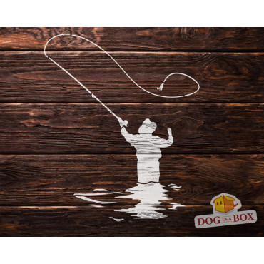 Fishing stencil n.1 - Reusable fisherman stencil for wood signs, walls or fabrics.