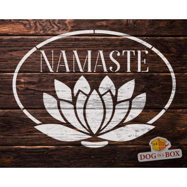 Namaste stencil n.3 - Namaskar stencil for wall painting, wood sings, fabrics decor. Reusable and durable.