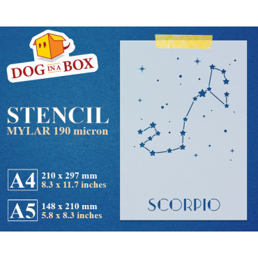 Scorpio constellation stencil - Stars stencil for wall decor and home interior design.