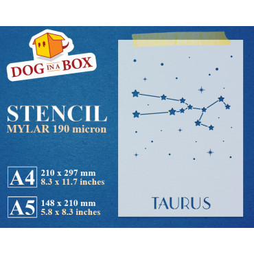 Taurus constellation stencil - Stars stencil for wall decor and home interior design.