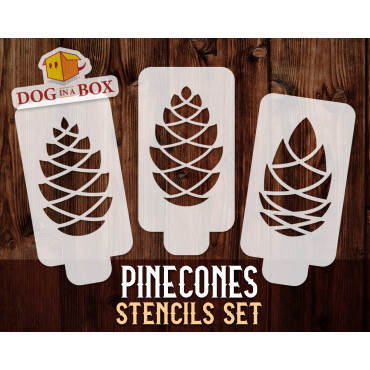 Stencil di pigne - Set di 3...